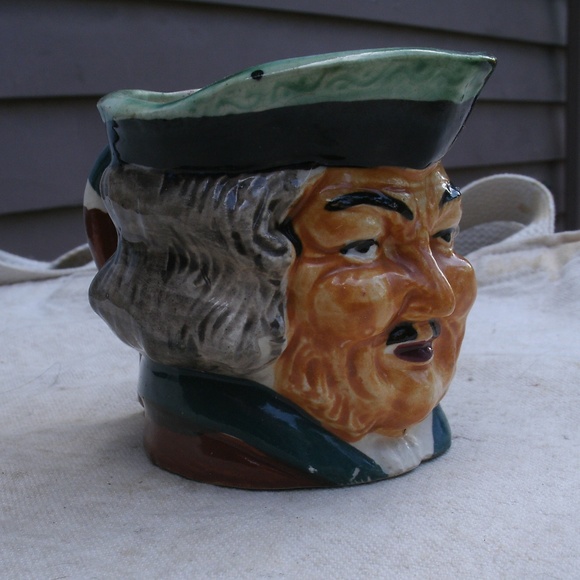 Vintage Toby Creamer Colonial Man Florart Japan - Picture 1 of 8